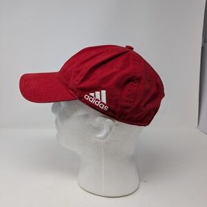 Adidas Hat, Red Adjustable Strap Back One Size Fits Most